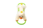 Jouet à tirer pour chiens avec corde continue et grand couineur – Growl Haystackerz Quacker le canard – Image 2