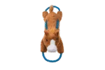 Jouet à tirer pour chien avec corde continue et grand couineur – Growl Haystackerz Hayride le cheval – Image 2