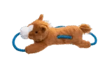 Jouet à tirer pour chien avec corde continue et grand couineur – Growl Haystackerz Hayride le cheval – Image 3