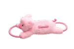 Jouet à tirer pour chien avec corde continue et grand couineur – Growl Haystackerz Puddles le cochon – Image 3