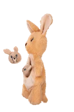 Peluche pour chien avec couineurs et 2 jouets cachés – Growl Sidekicks Kanga Joey – Image 3