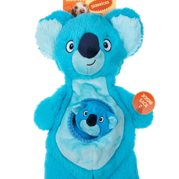 Peluche pour chien avec couineurs et 2 jouets cachés – Growl Sidekicks Koala Joey