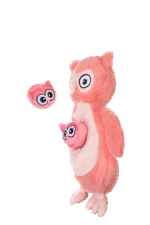 Peluche pour chien en peluche avec couineurs et 2 jouets cachés – Growl Sidekicks Hoot et Hootlet – Image 3