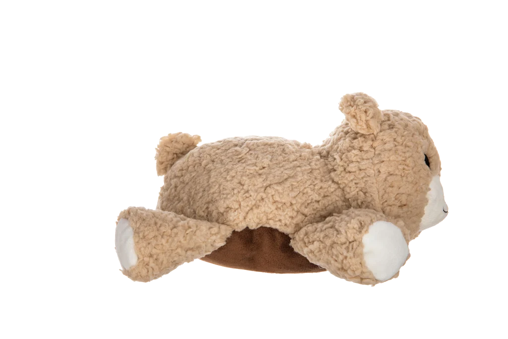 Peluche pour chien en sherpa avec un grand couineur – Growl Fuzzaroos Benny l’Ours – Image 2