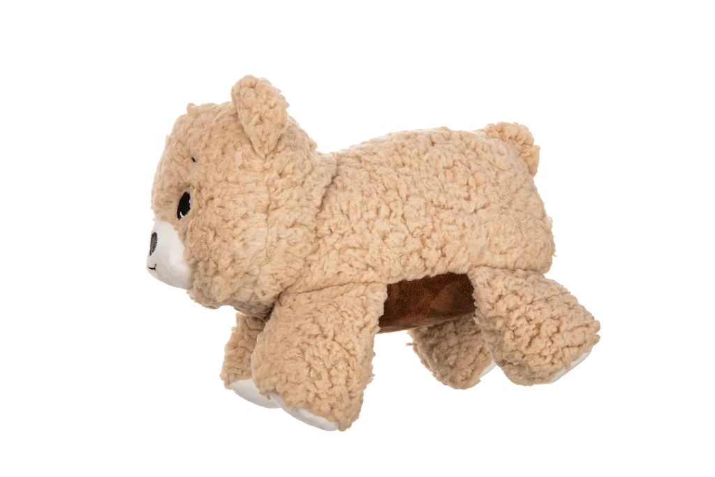 Peluche pour chien en sherpa avec un grand couineur – Growl Fuzzaroos Benny l’Ours – Image 4