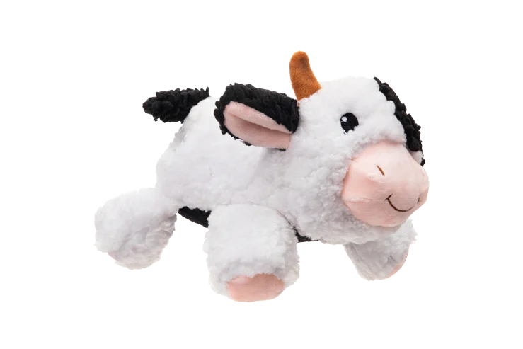 Peluche pour chien en sherpa avec grand couineur – Growl Fuzzaroos Coco la Vache – Image 3