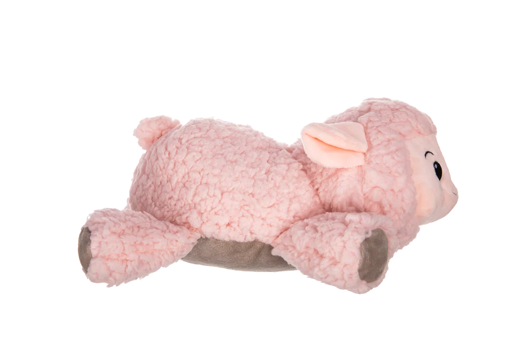 Peluche pour chien en sherpa avec grand couineur – Growl Fuzzaroos Lolly l’agneau – Image 2