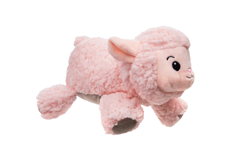 Peluche pour chien en sherpa avec grand couineur – Growl Fuzzaroos Lolly l’agneau – Image 3