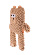 Peluche pour chien en forme de cube avec couineur – Growl Block Heads Boxy l’ours – Image 3