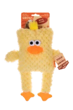 Peluche pour chien en forme de cube avec couineur – Growl Block Heads Cheepers le poussin