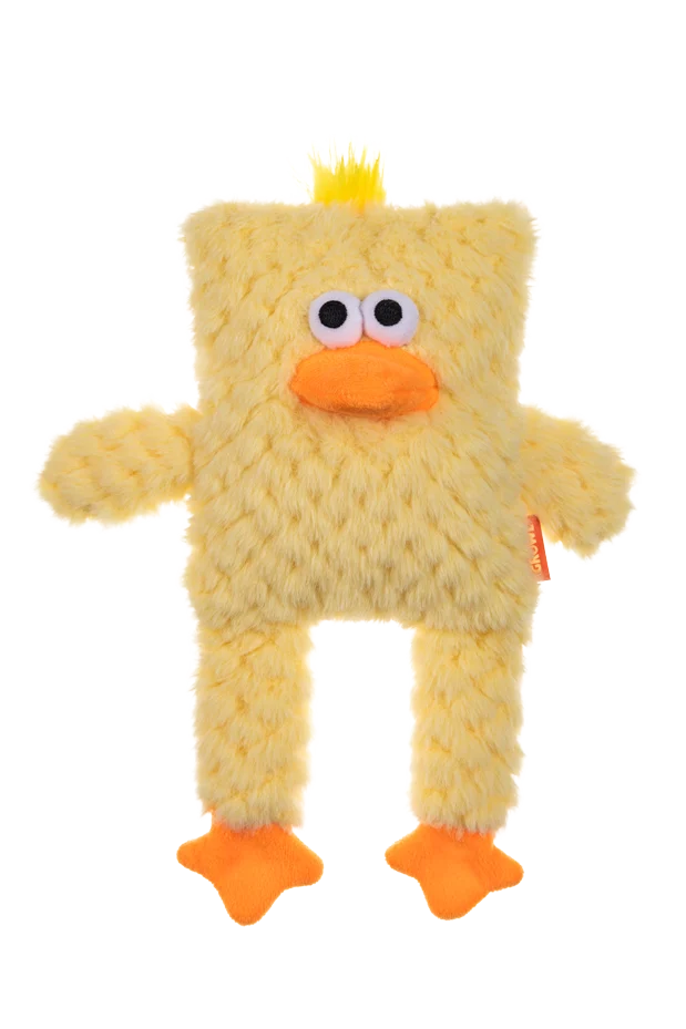 Peluche pour chien en forme de cube avec couineur – Growl Block Heads Cheepers le poussin – Image 2