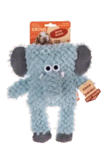 Peluche pour chien avec forme cubique et sifflet – Growl Block Heads Trunky l’éléphant