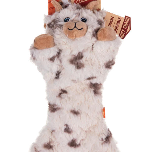 Peluche pour chien avec 5 couineurs et papier froissé – Growl Cuddlerz Nibblers la chèvre