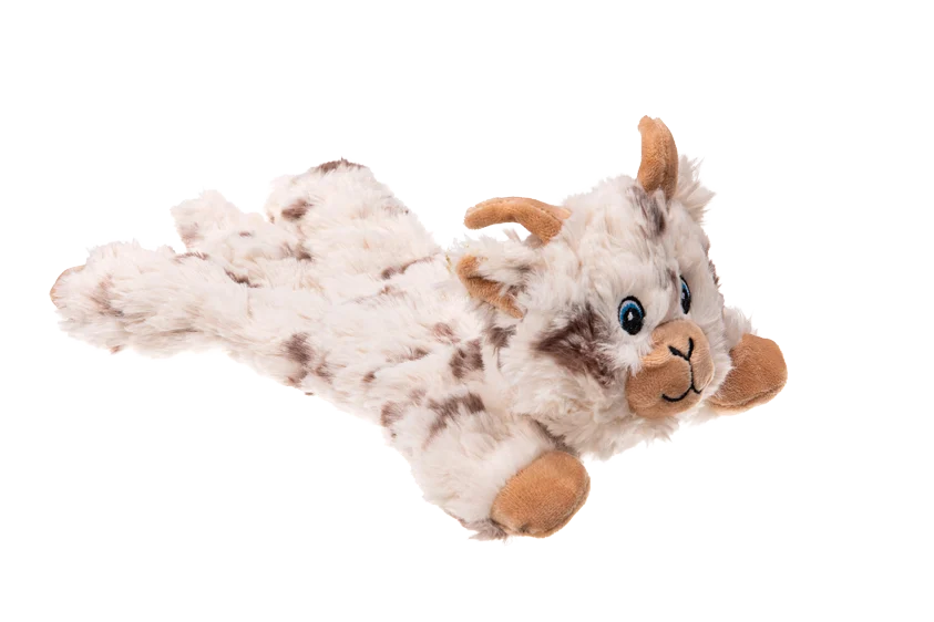 Peluche pour chien avec 5 couineurs et papier froissé – Growl Cuddlerz Nibblers la chèvre – Image 3