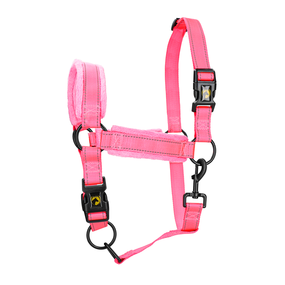 Halster met Fleece en Reflecterende Details, Roze L – Excellent Superior Licol avec polaire et détails réfléchissants rose L – Excellent Superior