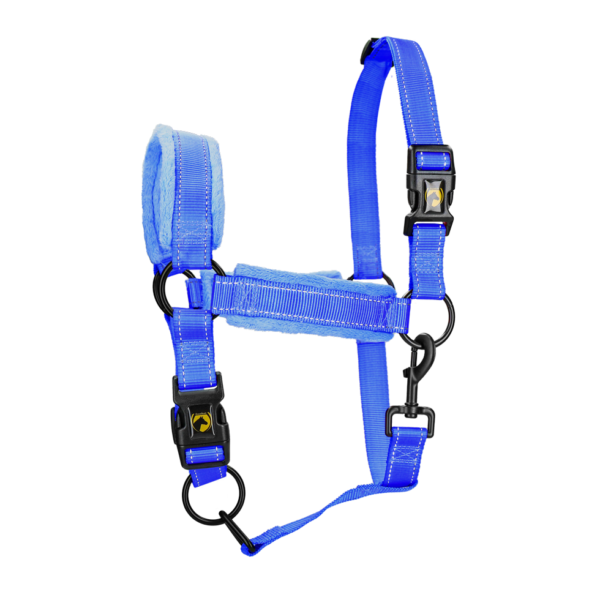 Licol avec polaire et détails réfléchissants, bleu XL – Excellent Superior