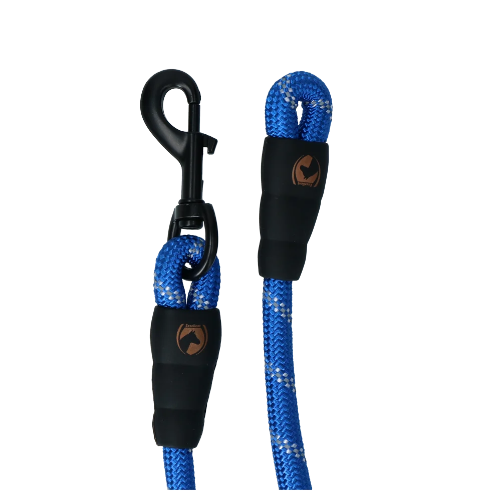 Longe de licol avec détails réfléchissants, bleue, 2 m – Excellent Exclusive Reflective – Image 2