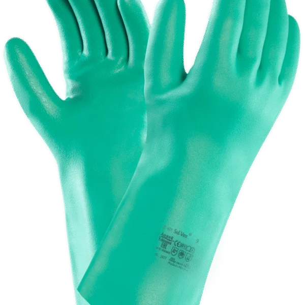 Gants de travail en nitrile résistants aux produits chimiques, taille 10 XL, 33 cm – Sol-Vex
