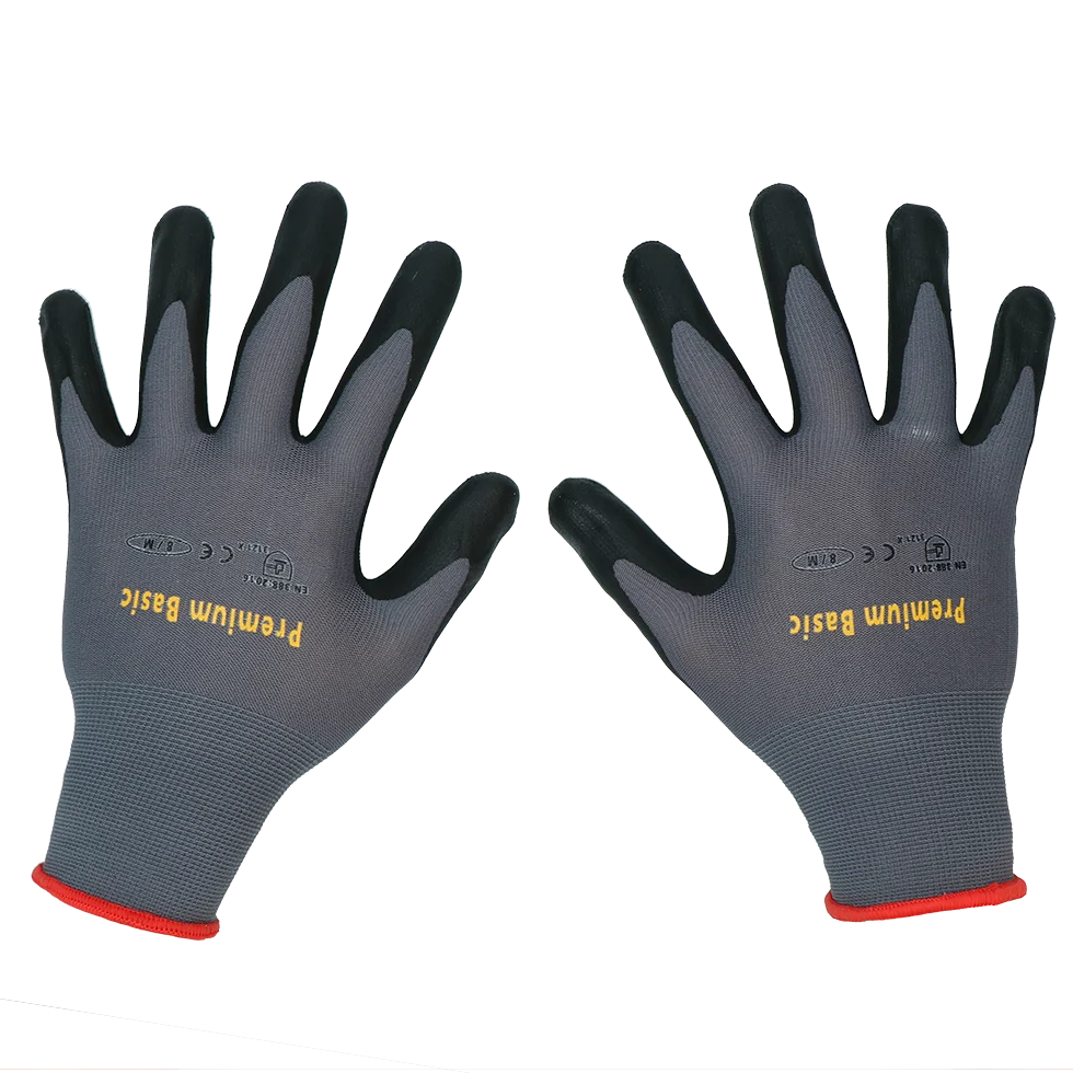 Gants de travail avec revêtement en mousse de nitrile, taille M (8) – Keron Premium Basic – Image 1