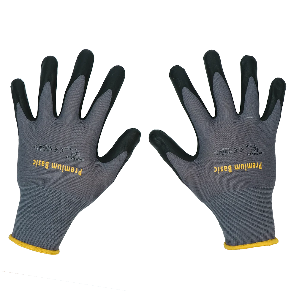Gants de travail avec enduction en mousse de nitrile, taille L (9) – Keron Premium Basic – Image 1