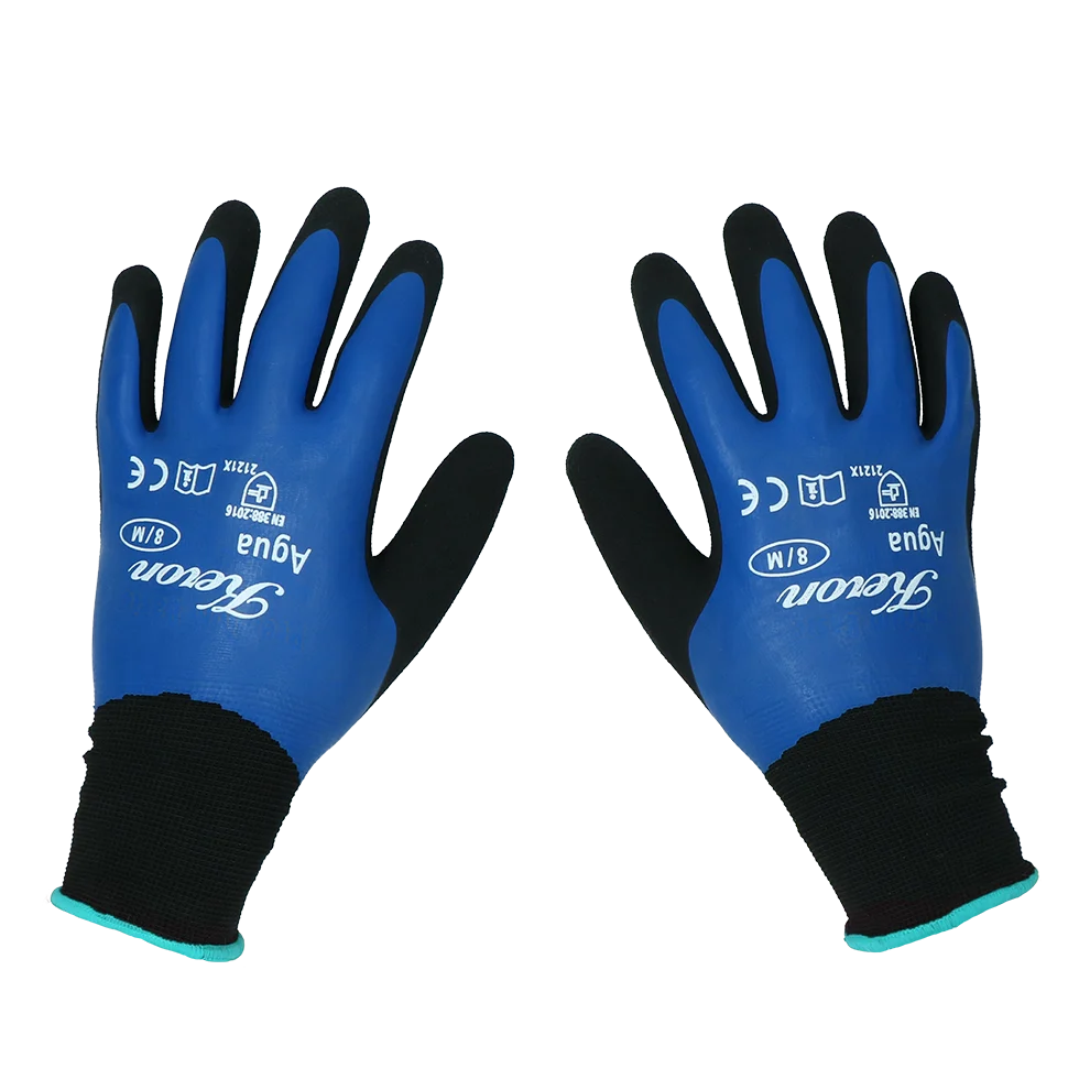 Gants de travail en nylon avec mousse de latex, résistants à l’eau, taille XXL (11) – Keron Fine-knit Agua – Image 1