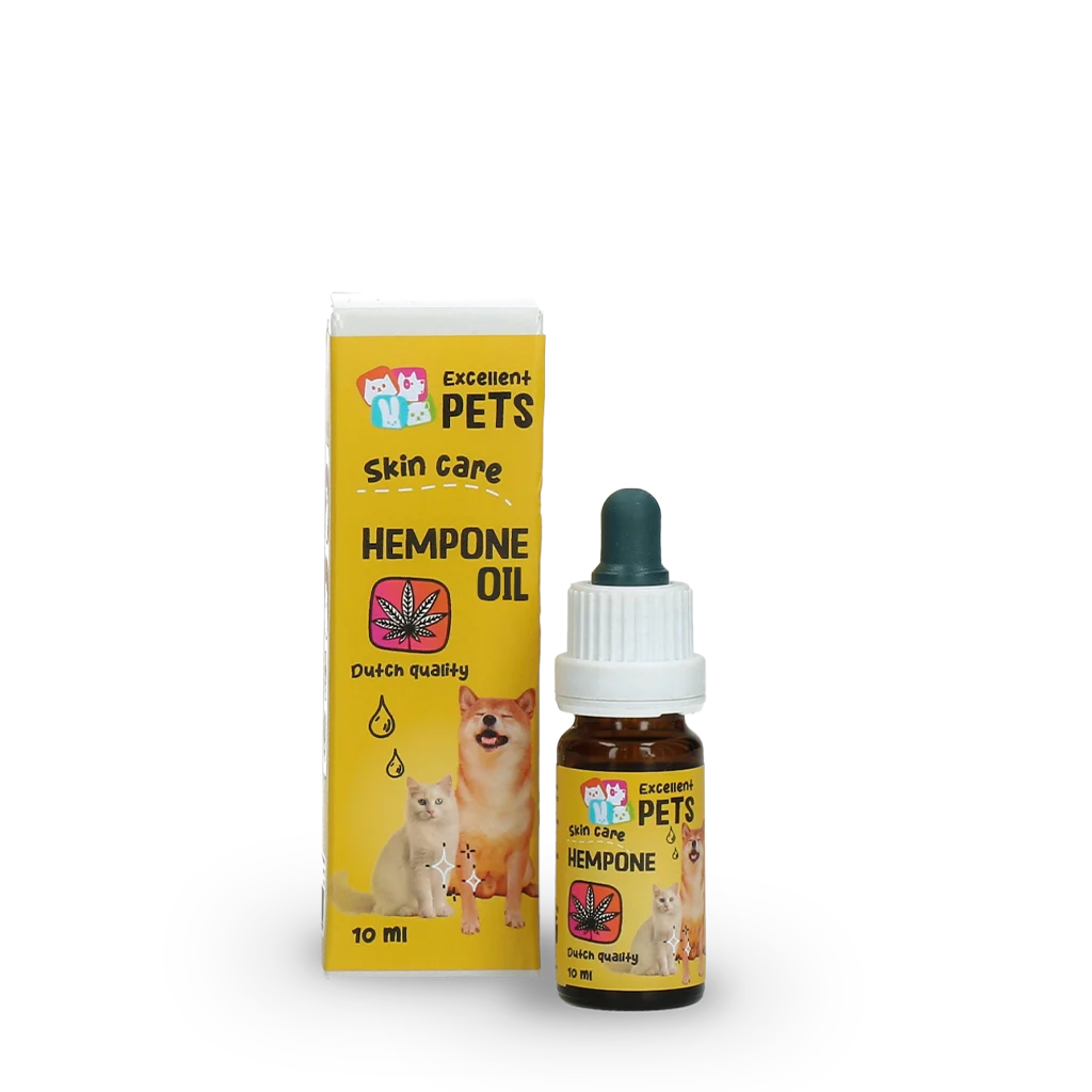 Huile de soin pour la peau des chiens à l’huile de graines de chanvre, 10 ml – Excellent Pets HempOne Oil – Image 1