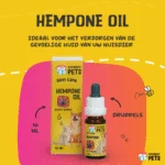 Huile de soin pour la peau des chiens à l’huile de graines de chanvre, 10 ml – Excellent Pets HempOne Oil – Image 2