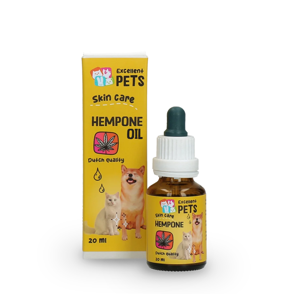 HEMP0021.png Huile de soin pour la peau des chiens à l’huile de graines de chanvre, 20 ml – Excellent Pets HempOne Oil – Image 1