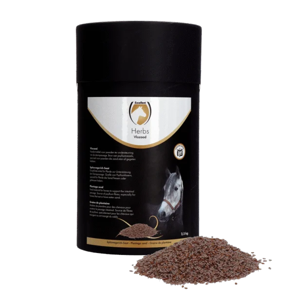 Graines de psyllium pour chevaux, 2,5 kg – Excellent Horse Herbs Vlozaad