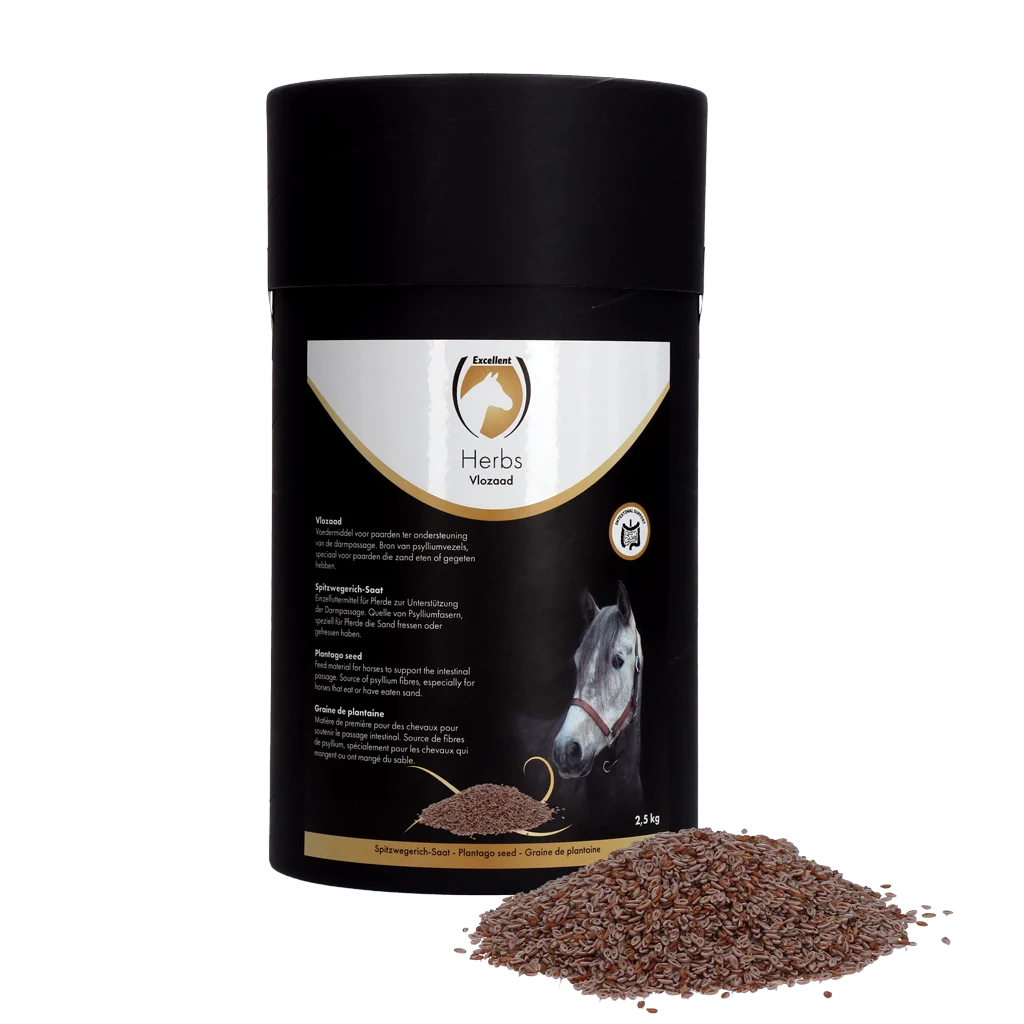 Graines de psyllium pour chevaux, 2,5 kg – Excellent Horse Herbs Vlozaad – Image 1