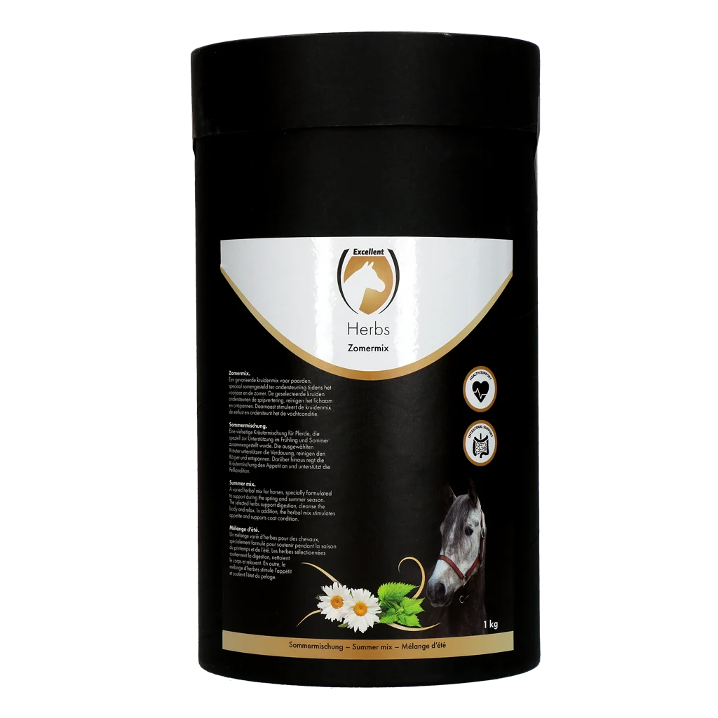 HERB060.png Mélange de plantes d’été pour chevaux, 1 kg – Excellent Horse Herbs Zomermix – Image 1