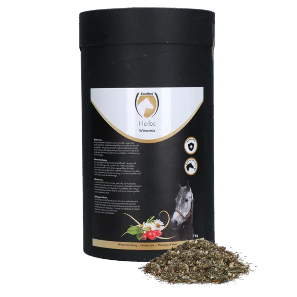 Mélange de plantes pour l’hiver pour chevaux, 1 kg – Excellent Horse Herbs Wintermix