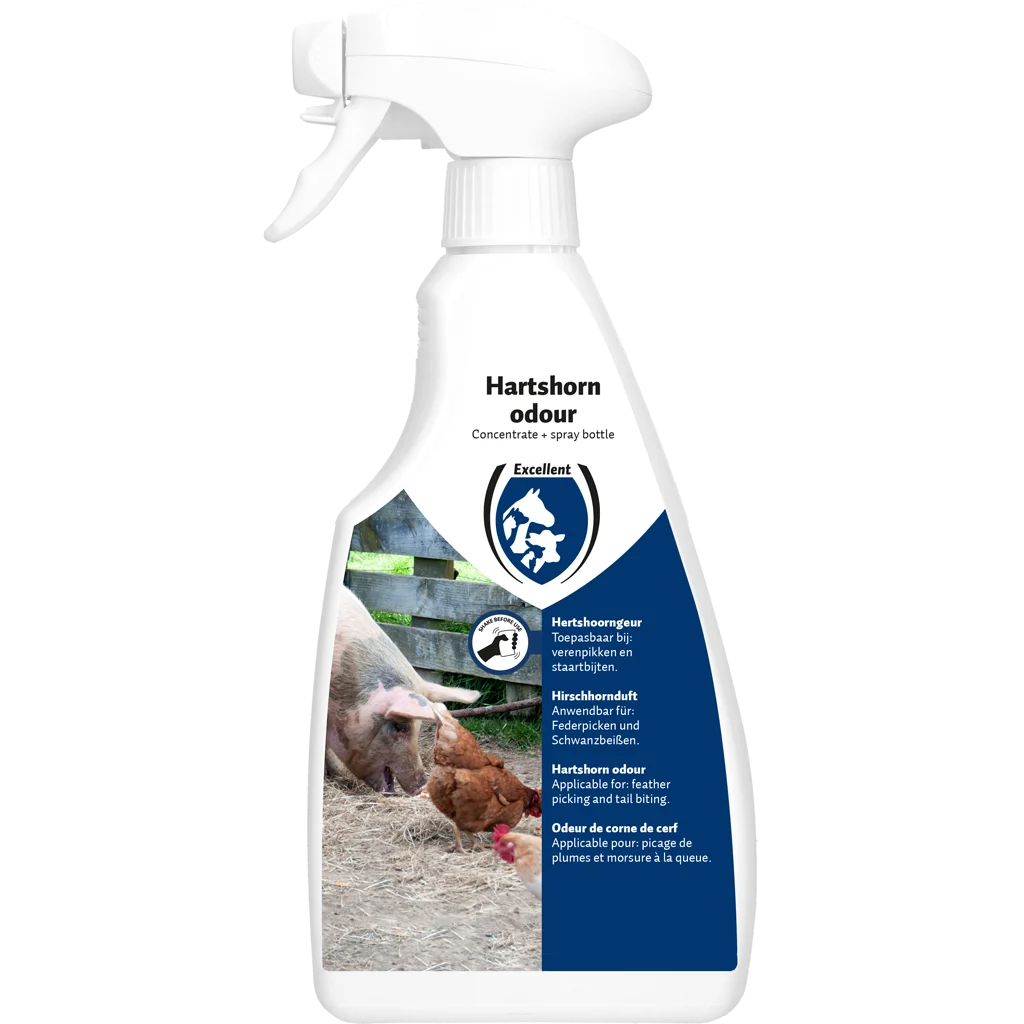Spray à l’odeur de corne de cerf contre le picage des plumes, les morsures de queue et les combats – Excellent – Image 1