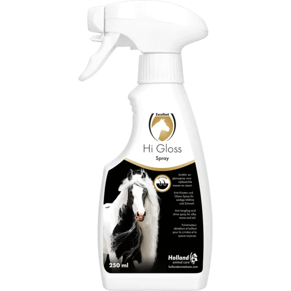 Spray brillant démêlant pour crinière et queue, 250 ml – Excellent Horse Hi Gloss Spray