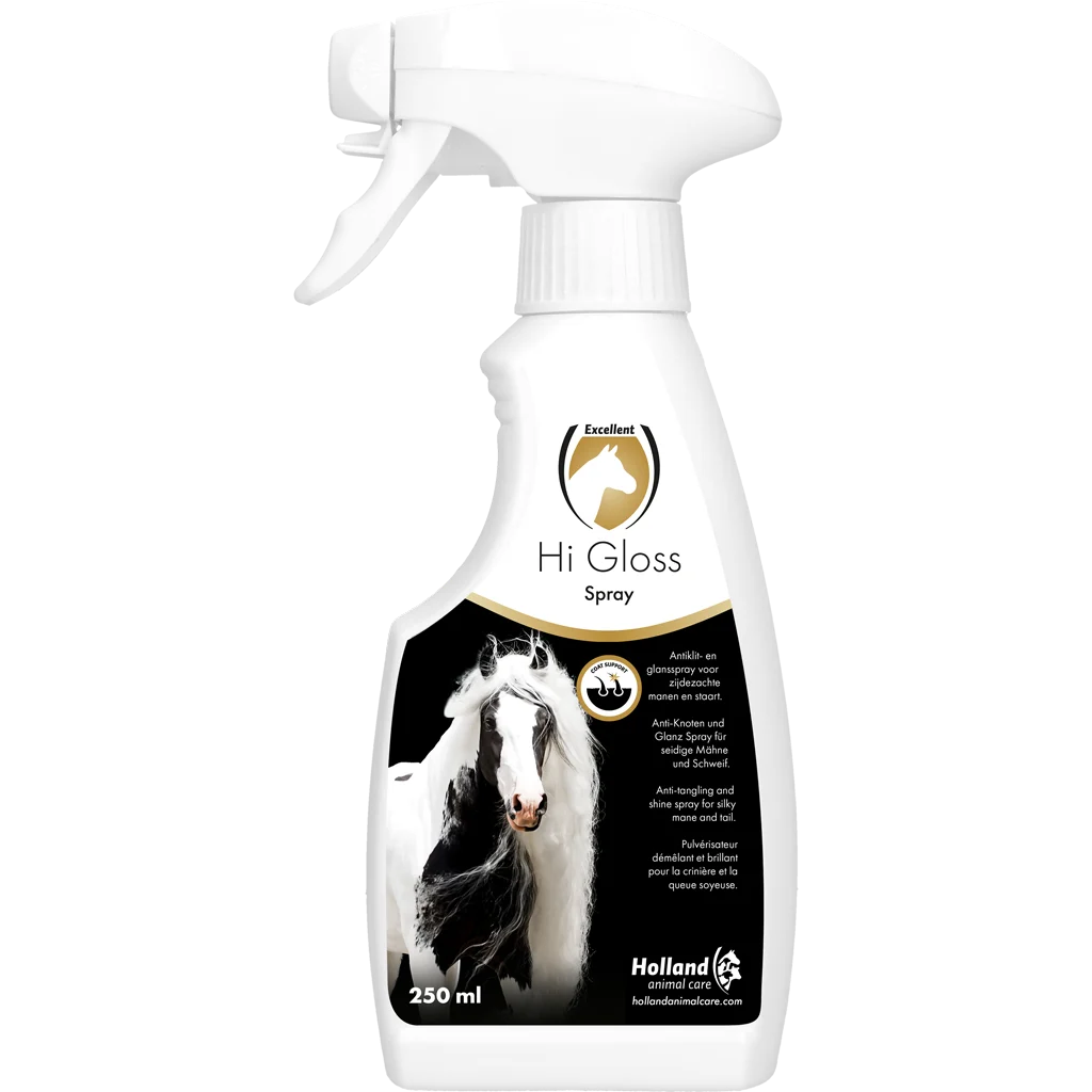 Spray brillant démêlant pour crinière et queue, 250 ml – Excellent Horse Hi Gloss Spray – Image 1