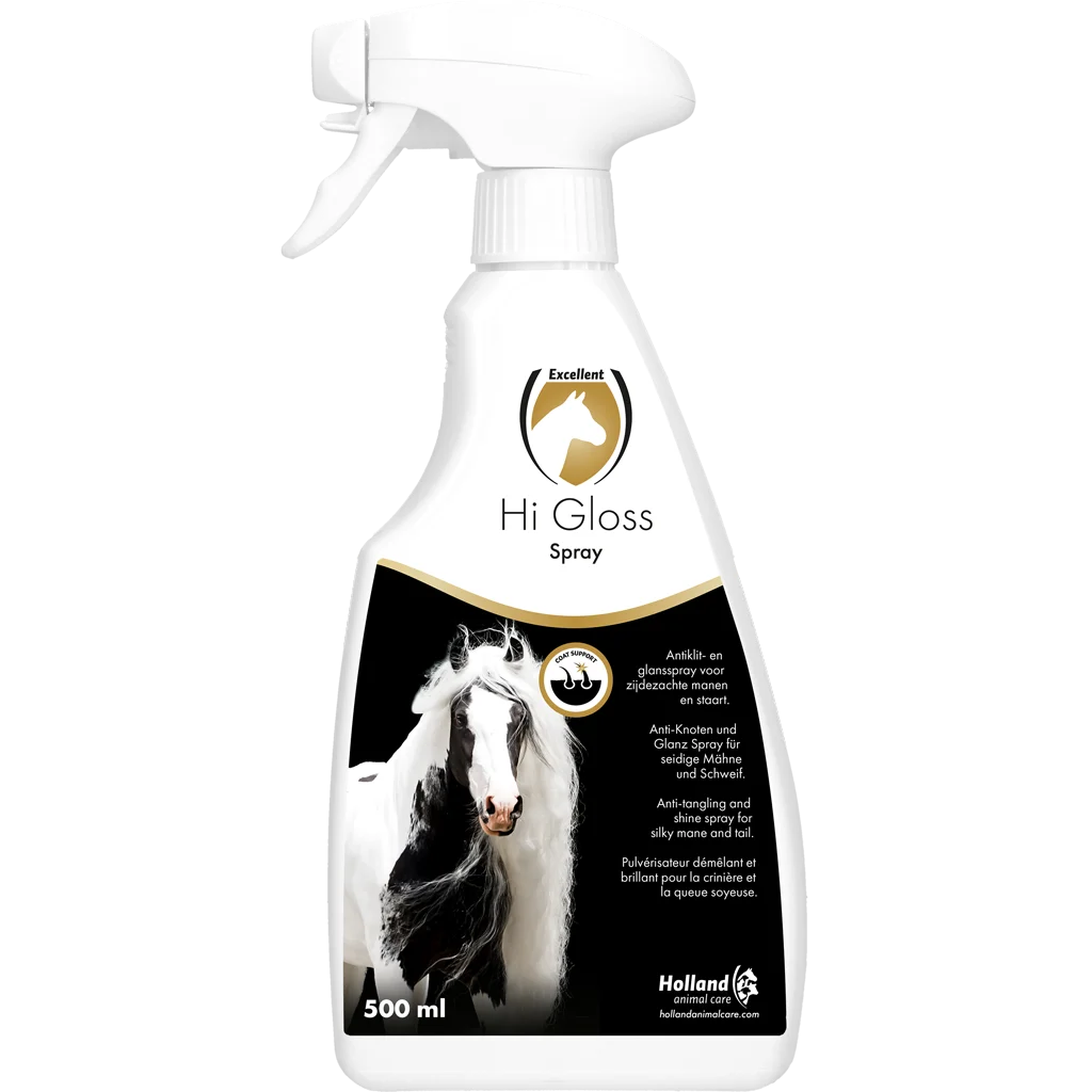 Spray démêlant pour crinière et queue, 500 ml – Excellent Horse Hi Gloss Spray – Image 1