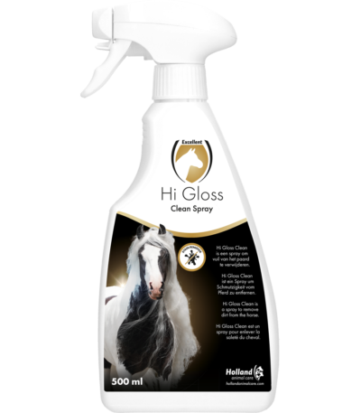 Shampooing sec pour chevaux avec agent conditionneur, 500 ml – Excellent Horse Hi Gloss Clean Spray