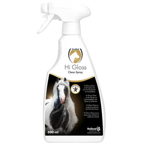 Shampooing sec pour chevaux avec agent conditionneur, 500 ml – Excellent Horse Hi Gloss Clean Spray