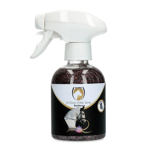 Spray pailleté pour la robe, la crinière et la queue, 250 ml – Excellent Horse Hi Gloss Glitter Spray Rainbow