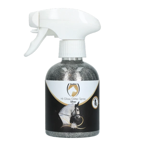 Spray pailleté pour la robe, la crinière et la queue, 250 ml – Excellent Horse Hi Gloss Glitter Spray Silver