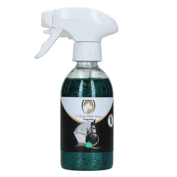 Spray pailleté pour le poil, la crinière et la queue, 250 ml – Excellent Horse Hi Gloss Glitter Spray Turquoise