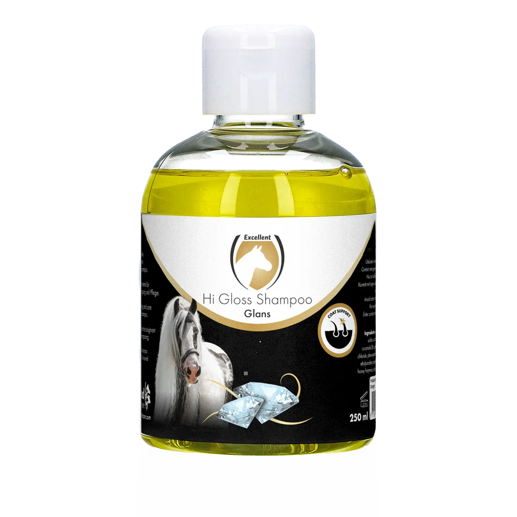 Shampooing pour chevaux pour un pelage brillant, 250 ml – Excellent Horse Hi Gloss Shampoo Original – Image 1