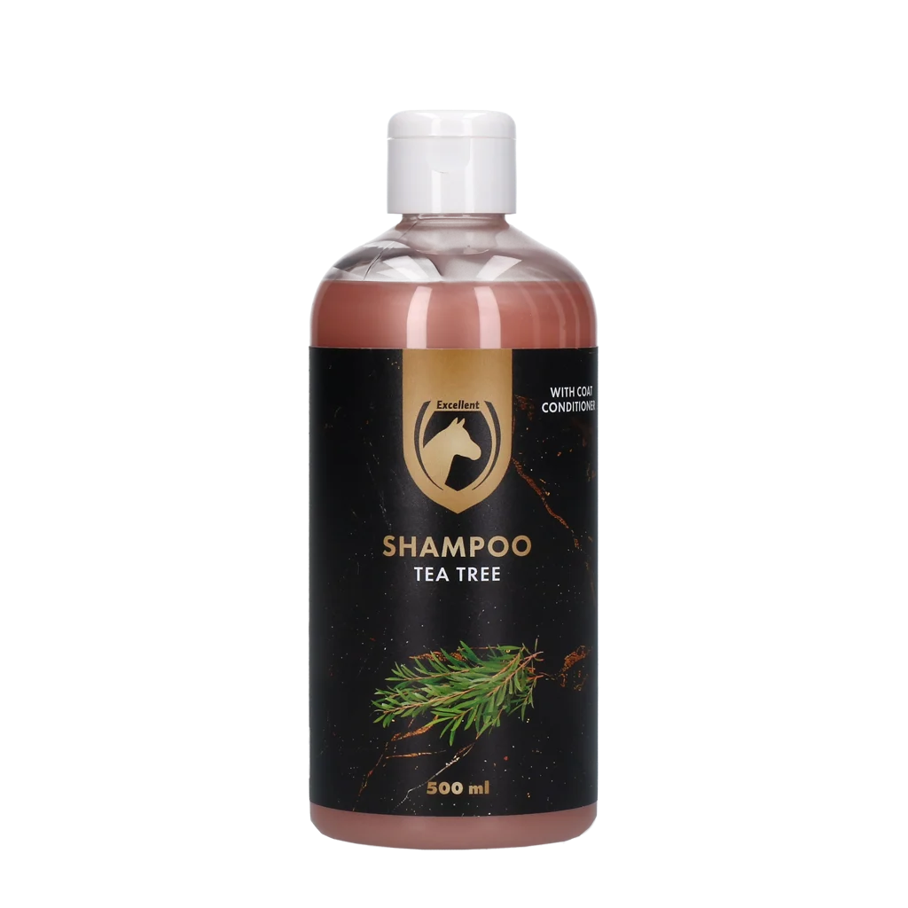 Shampoing pour chevaux pour un pelage brillant, 500 ml – Excellent Horse Hi Gloss Shampoo Tea Tree – Image 1