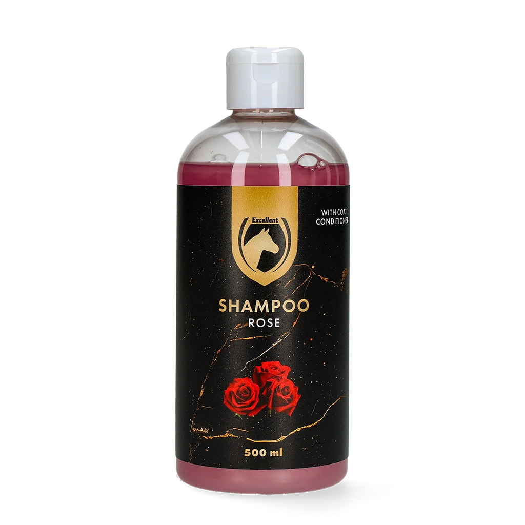 HIGL5098.png Shampooing pour chevaux pour un pelage brillant, 500 ml – Excellent Horse Hi Gloss Shampoo Rose – Image 1