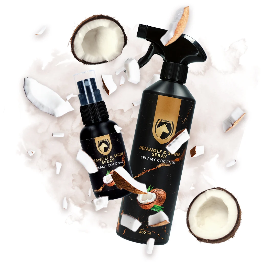 Spray démêlant pour crinière et queue, 500 ml – Excellent Horse Detangle & Shine Spray Creamy Coconut – Image 2