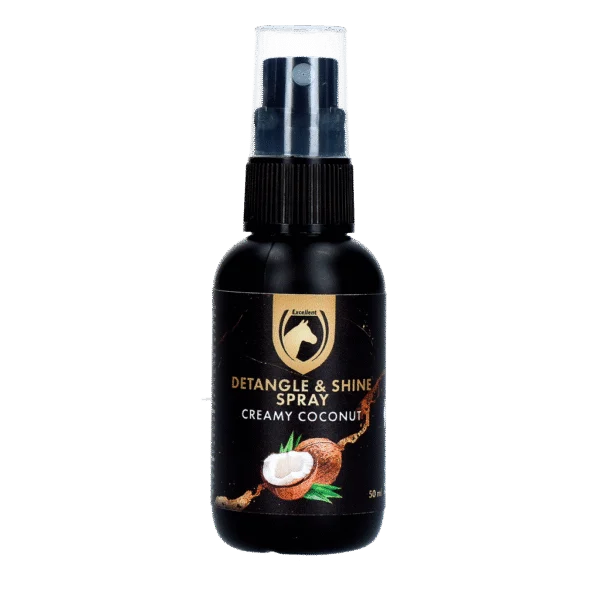 Spray démêlant pour crinière et queue, Creamy Coconut, 50 ml – Excellent Horse Detangle & Shine Spray