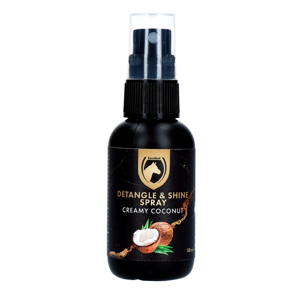 HIGL8060C-1.png Spray démêlant pour crinière et queue, Creamy Coconut, 50 ml – Excellent Horse Detangle & Shine Spray – Image 1