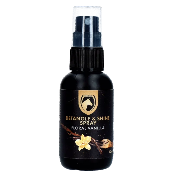 Spray démêlant pour crinière et queue, Floral Vanilla, 50 ml – Excellent Horse Detangle & Shine Spray