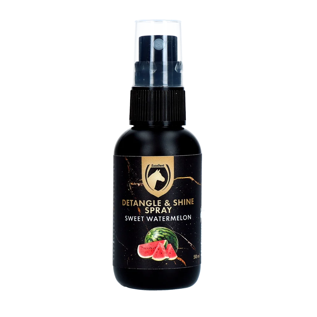 HIGL8060W.png Spray démêlant pour crinière et queue, 50 ml – Excellent Horse Detangle & Shine Spray Sweet Watermelon – Image 1