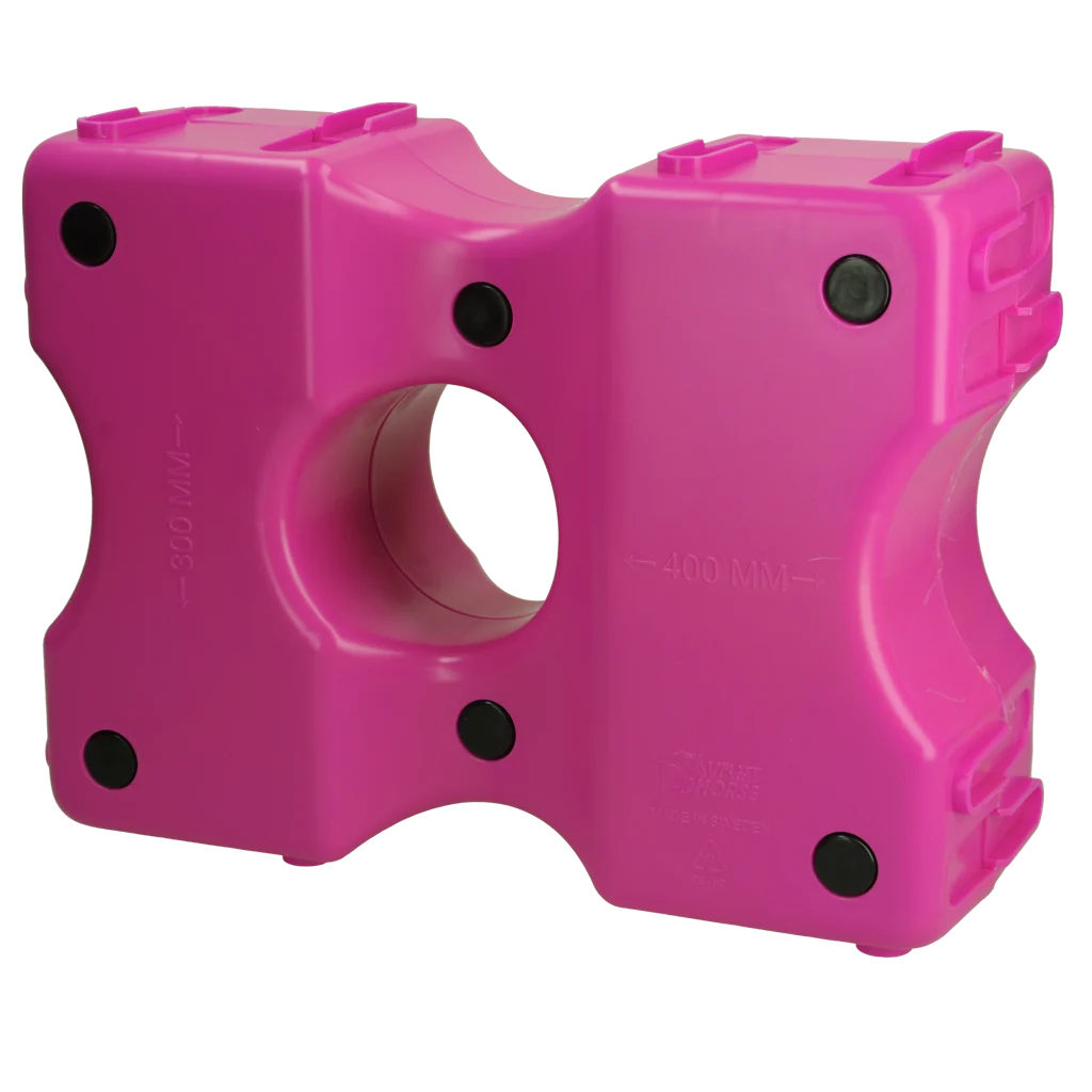 Blocs de cavaletti en plastique roses, 2 pièces, 40 x 30 x 15 cm – Vplast Cavaletti – Image 2